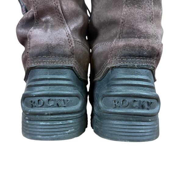 Rocky Jasper Trac Leather Brown Mens Lace Up Work Boots 200 Gr Thinsulate sz 8 - Picture 11 of 16